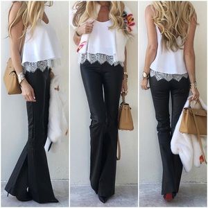 Zara White Flowy Top